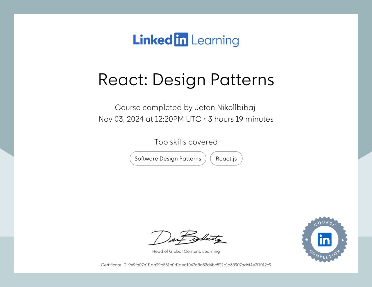 React Design Patterns Certification